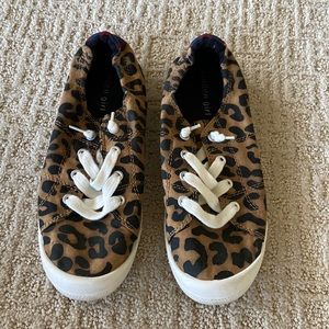EUC leopard print madden girl slip on sneakers